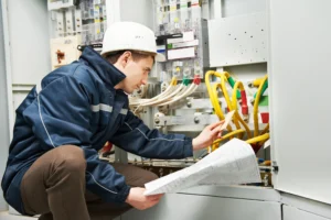a person who is checking the metering data management system 